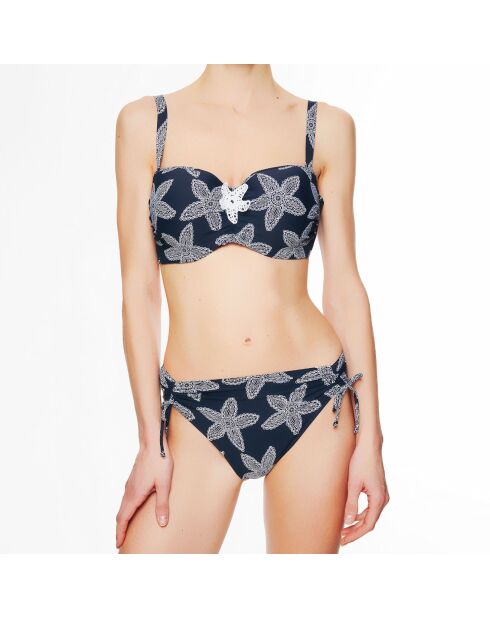Top bikini a fascia nero per bambina La Caraïbes