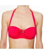 Haut de maillot de bain souple bandeau La Strass Mania magenta
