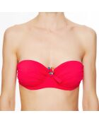 Haut de maillot de bain souple bandeau La Strass Mania magenta