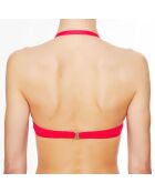 Haut de maillot de bain à coque bandeau La Strass Mania magenta