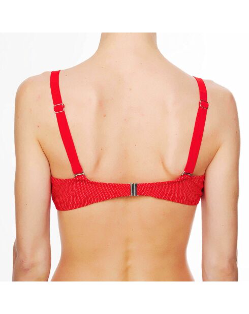 Haut de maillot de bain souple La Beach Glam rouge