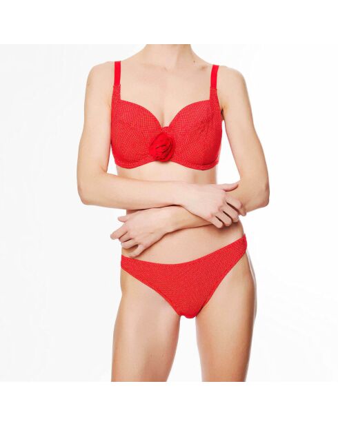 Haut de maillot de bain souple La Beach Glam rouge