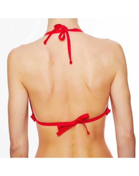 La Beach Glam badpaktop met rode schelpsjaal