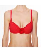 Haut de maillot de bain à coque La Beach Glam rouge