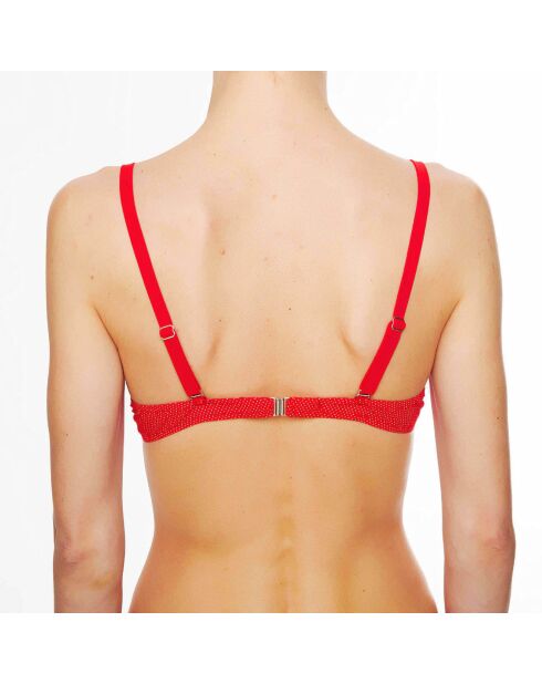 Haut de maillot de bain à coque La Beach Glam rouge