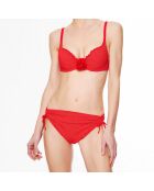 Haut de maillot de bain à coque La Beach Glam rouge