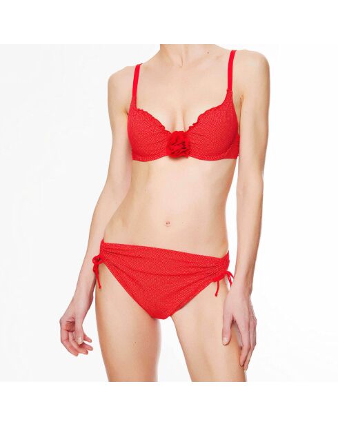 Haut de maillot de bain à coque La Beach Glam rouge