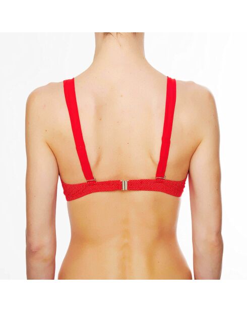 Haut de maillot de bain triangle souple La Beach Glam rouge
