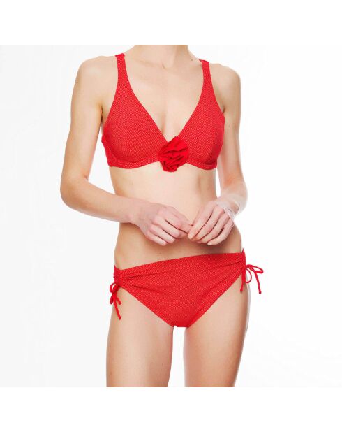 Haut de maillot de bain triangle souple La Beach Glam rouge
