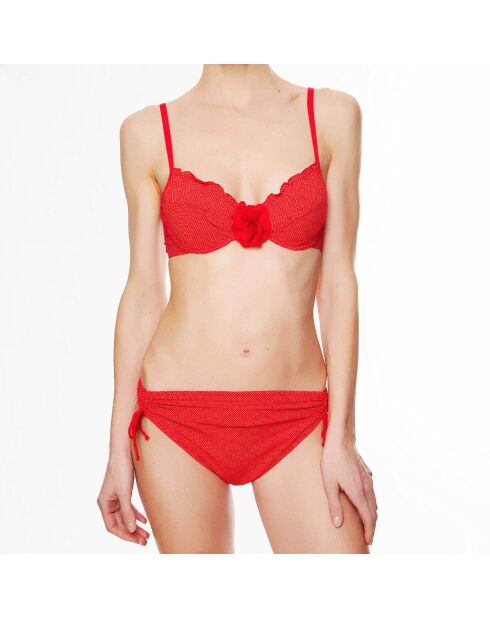 Haut de maillot de bain souple La Beach Glam rouge