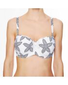 Haut de maillot de bain à coque bandeau La Caraïbes Girl blanc