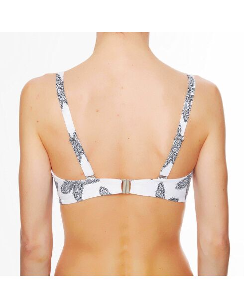 Haut de maillot de bain à coque bandeau La Caraïbes Girl blanc