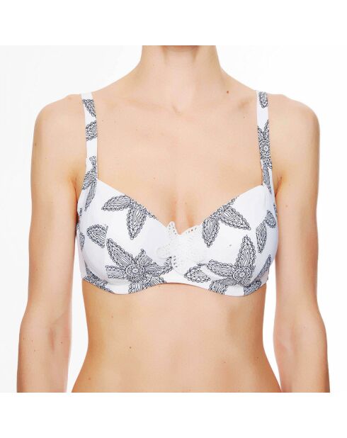 Haut de maillot de bain souple La Caraïbes Girl blanc