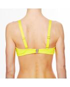 Haut de maillot de bain à coque bandeau La Strass Mania jaune