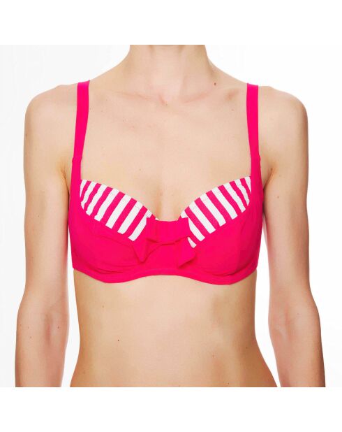 Haut de maillot de bain souple La Jolie Baigneuse rose