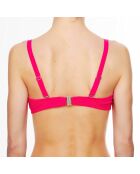 Haut de maillot de bain à coque bandeau La Jolie Baigneuse rose