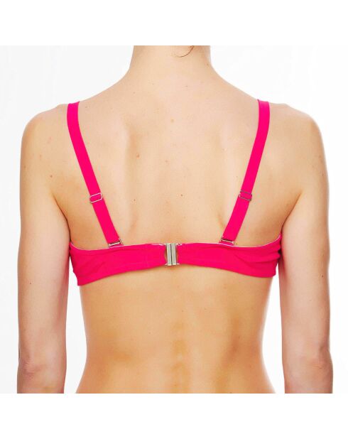 La Jolie Baigneuse rosafarbenes Badeanzugoberteil mit Stirnband