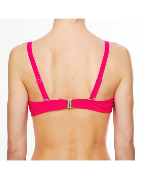 Haut de maillot de bain à coque bandeau La Jolie Baigneuse rose