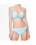 Haut de maillot de bain à coque La Vamp Vichy bleu ciel
