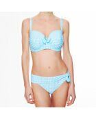 Haut de maillot de bain à coque La Vamp Vichy bleu ciel