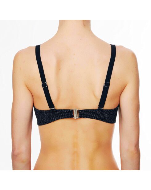 Top bikini a fascia nero La Beach Glam