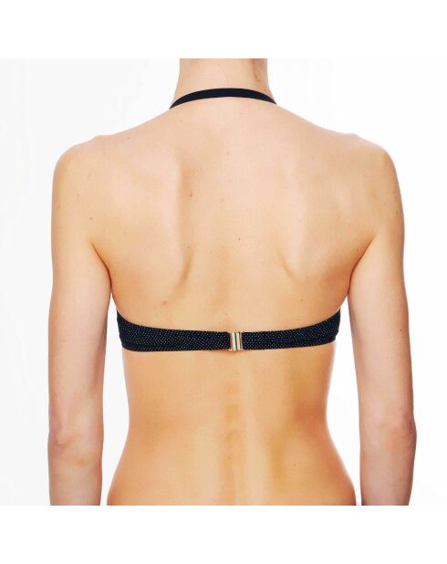 La Beach Glam zwarte bikinitop met bandeau-shell