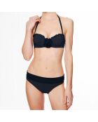 Haut de maillot de bain à coque bandeau La Beach Glam noir