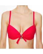 Haut de maillot de bain à coque La Strass Mania magenta