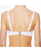 Haut de maillot de bain à coque bandeau La Flash Girl blanc
