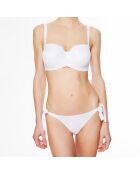 Haut de maillot de bain à coque bandeau La Flash Girl blanc