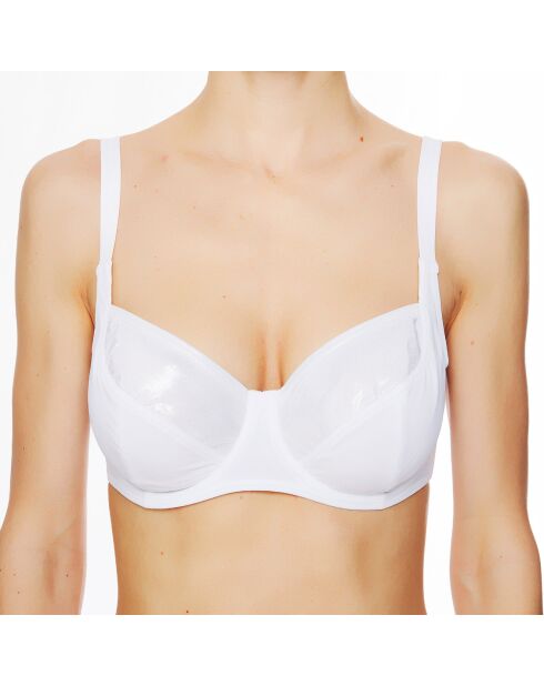 Top da bagno morbido bianco La Flash Girl