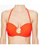 Haut de maillot de bain à coque bandeau La Jean's Beauty orange