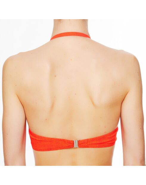 Haut de maillot de bain à coque bandeau La Jean's Beauty orange