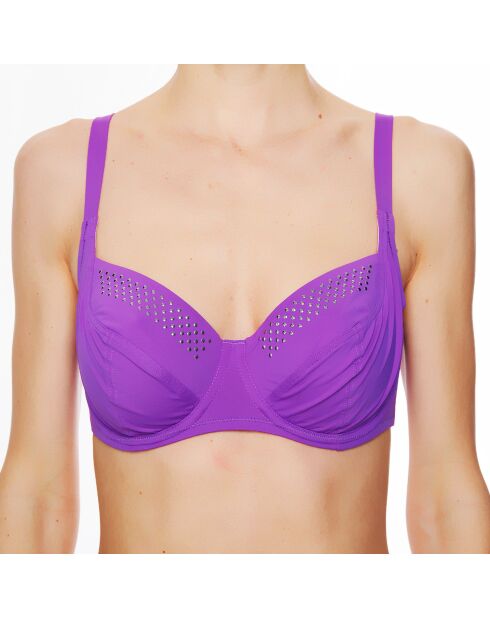 Haut de maillot de bain souple La Rocking Beauty violet