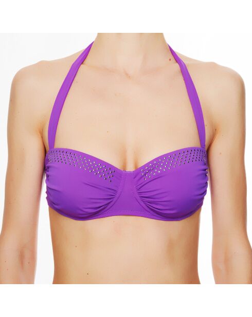 La Rocking Beauty weiches Badeanzugoberteil mit Haarband, lila