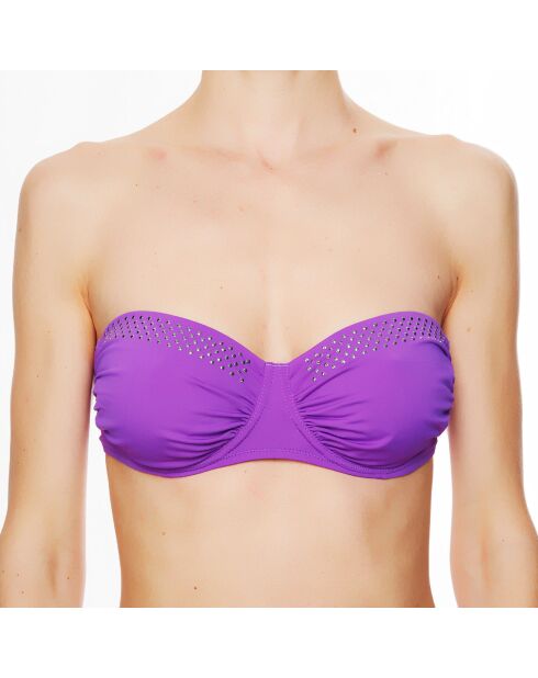 Haut de maillot de bain souple bandeau La Rocking Beauty violet
