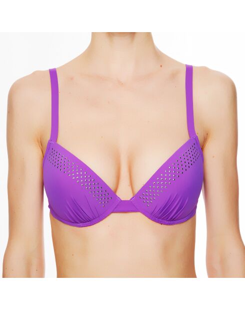 La Rocking Beauty Badeanzugoberteil mit Muschelmuster, lila