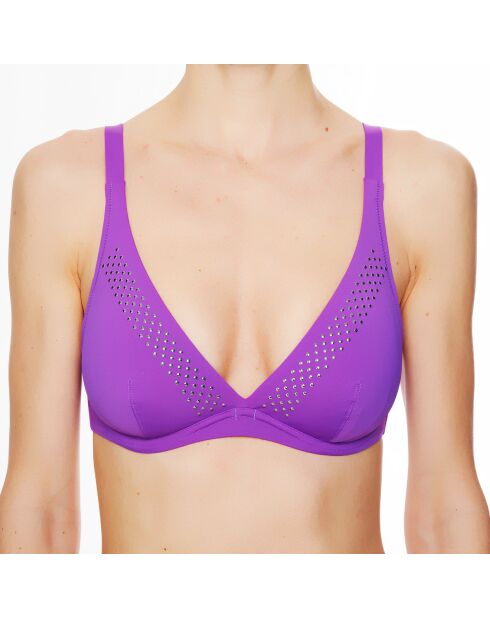 Haut de maillot de bain triangle souple  La Rocking Beauty violet