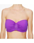 Haut de maillot de bain à coque bandeau La Rocking Beauty violet