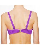 Haut de maillot de bain à coque bandeau La Rocking Beauty violet