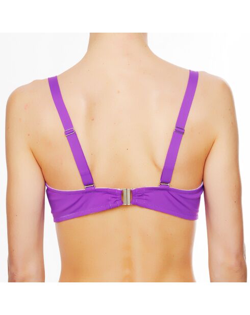Haut de maillot de bain à coque bandeau La Rocking Beauty violet