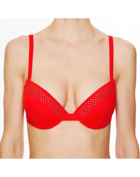 Haut de maillot de bain à coque La Rocking Beauty orange