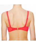 Top da bagno morbido La Beach Guipure color corallo