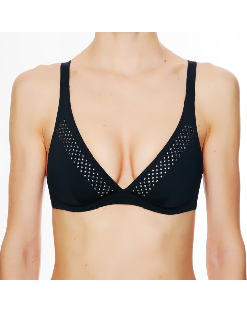 Haut de maillot de bain triangle souple  La Rocking Beauty noir