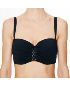Haut de maillot de bain à coque bandeau La Rocking Beauty noir