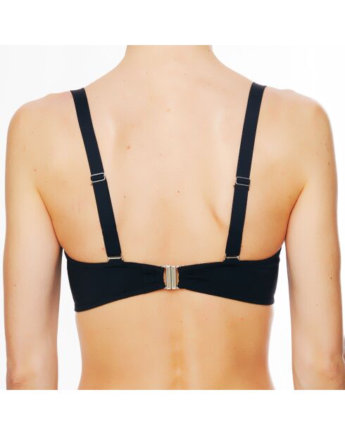Haut de maillot de bain à coque bandeau La Rocking Beauty noir