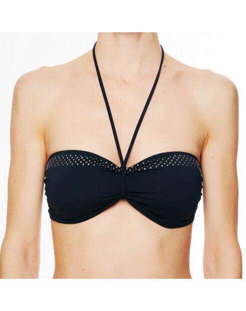 La Rocking Beauty zwarte badpaktop met hoofdband