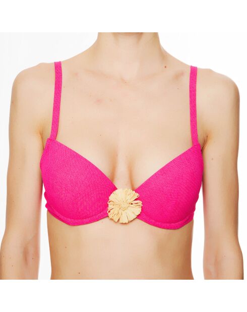 Top da bagno La Jean's Beauty in conchiglia fucsia