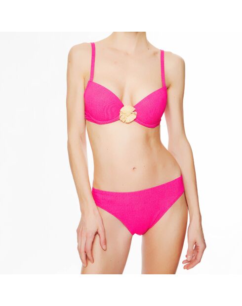 Top da bagno La Jean's Beauty in conchiglia fucsia