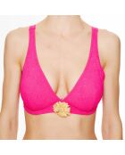Haut de maillot de bain triangle souple  La Jean's Beauty fushia